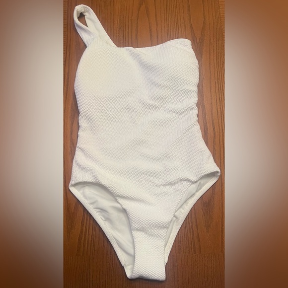 Seafolly Sea Dive One Shoulder One Piece Swimsuit White Women's US Size 4‎ - Picture 9 of 14